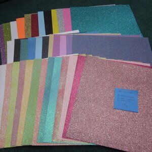 28 Sheets 12x12 Glitter Cardstock Cards Scrapbooking